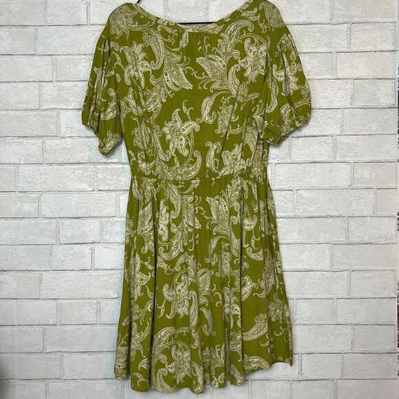 Anthropologie Daily Practice Mini Dress Green Floral Paisley Print S NWT - Picture 8 of 11